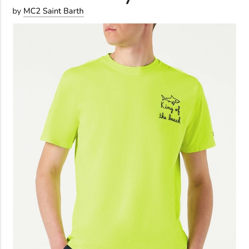 MC2 Saint Barth Man T-shirt With King Of The Beach Embroidery